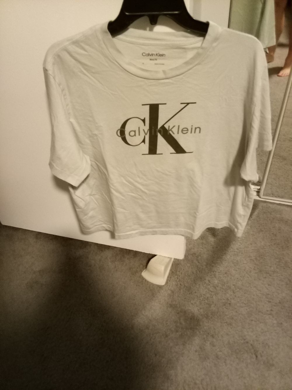 Calvin Klein Light Green Tee with Black CK Logo